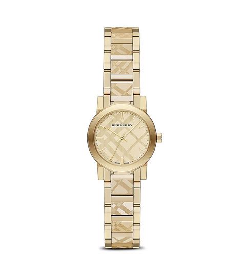 burberry check etched bracelet watch 26mm gold wholesale|Burberry Goldtone Stainless Steel Check Etched Bracelet Watch .